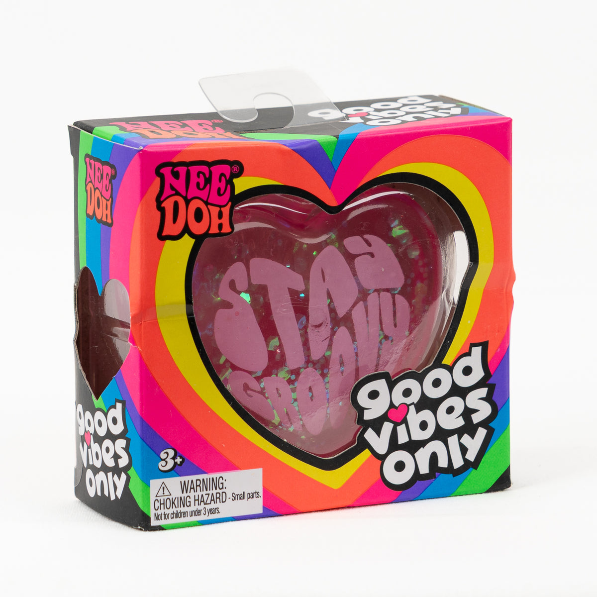 Good Vibes - Pink - Stay Groovy — product and retail packaging; assortment example, color/style supplied based on availability