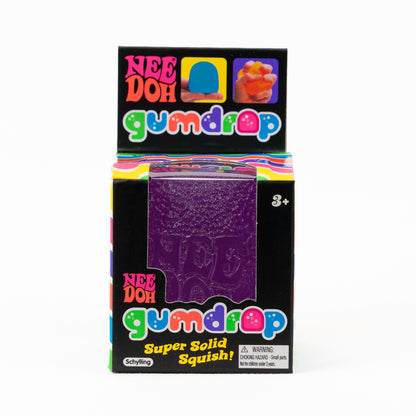 NeeDoh Gumdrop - Purple, front of retail packaging.