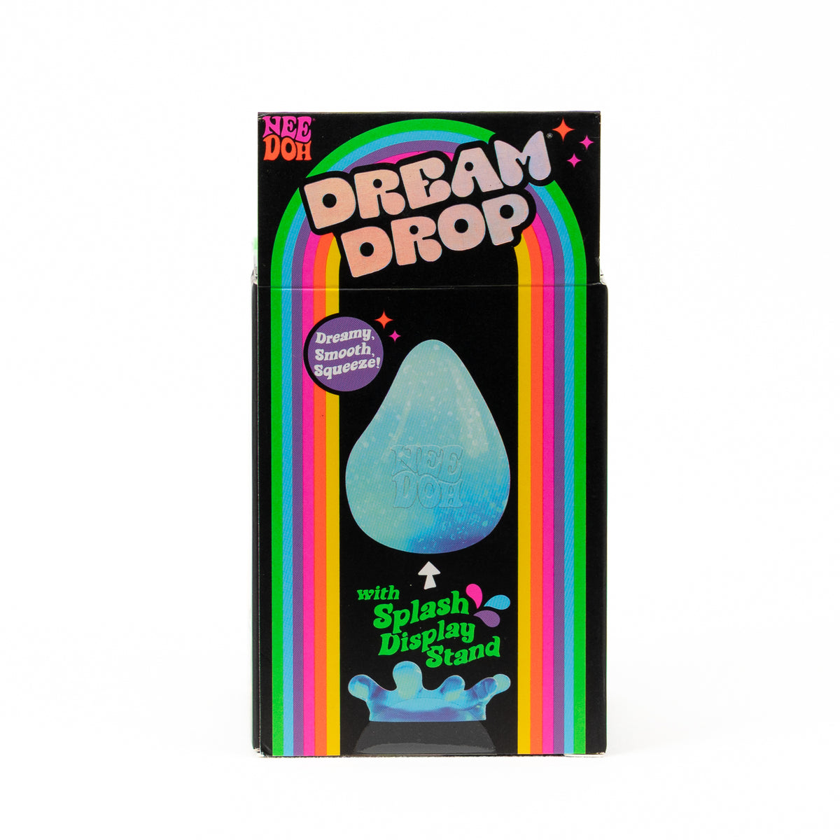 NeeDoh Dream Drop, back panel with package artwork.