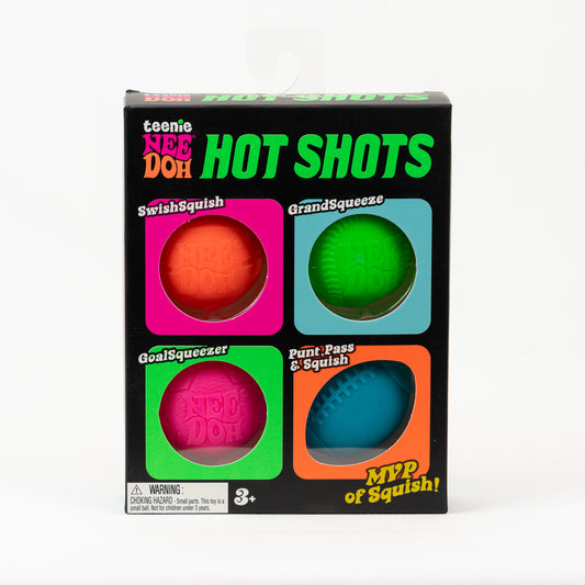 Teenie Hot Shots - 4 Pack — product and retail packaging; assortment example, color/style supplied based on availability