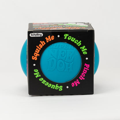 NeeDoh Super Groovy Glob XL - Blue, side package window.