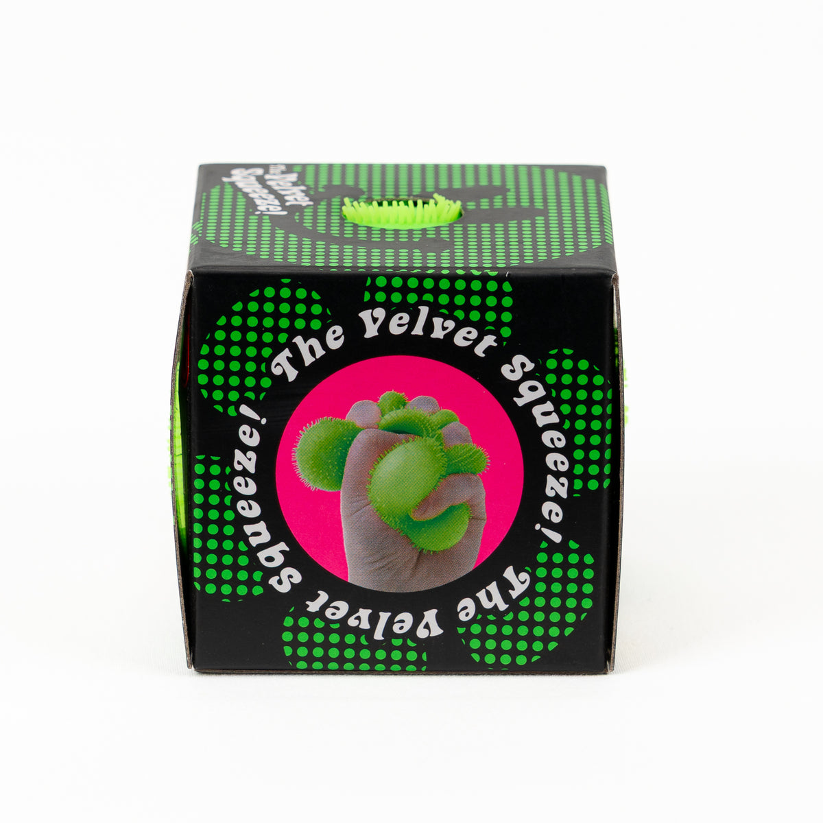 Fuzz Ball Flower Power - Green — packaging details; assortment example, color/style supplied based on availability