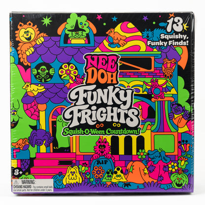 Funky Frights - 13-Piece Halloween Countdown — product and retail packaging; assortment example, color/style supplied based on availability