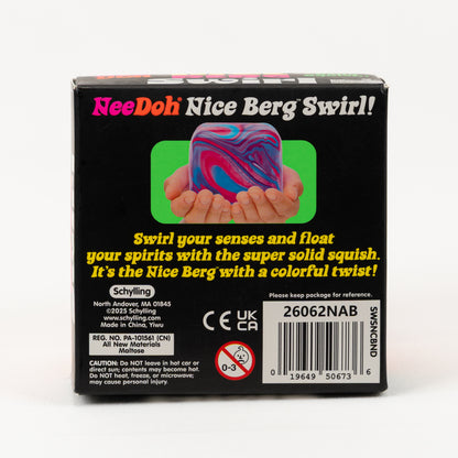 Nice Berg Swirl - Orange/Pink/Yellow — packaging details; assortment example, color/style supplied based on availability