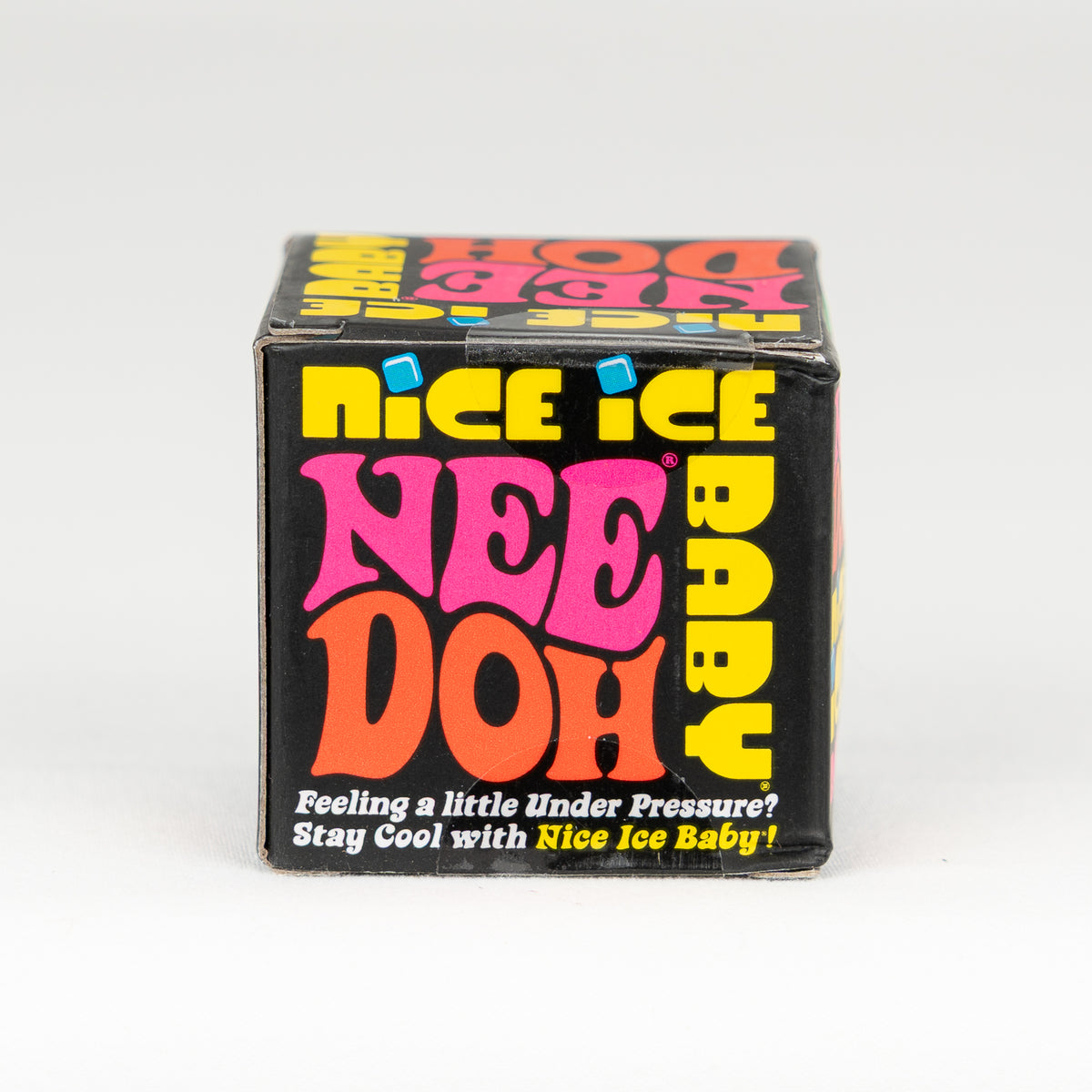 NeeDoh Nice Ice Baby, back panel with package artwork.