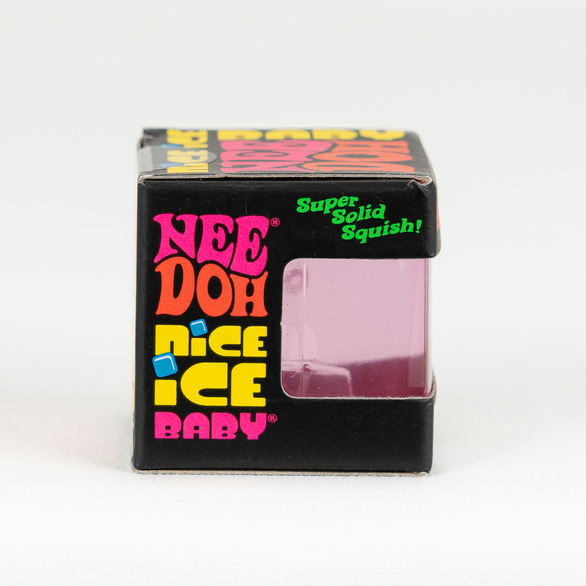 NeeDoh Nice Ice Baby, side of retail packaging.