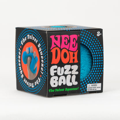 Fuzz Ball - Blue — product and retail packaging; assortment example, color/style supplied based on availability