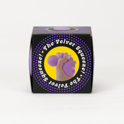 NeeDoh Fuzz Ball, side of retail packaging.