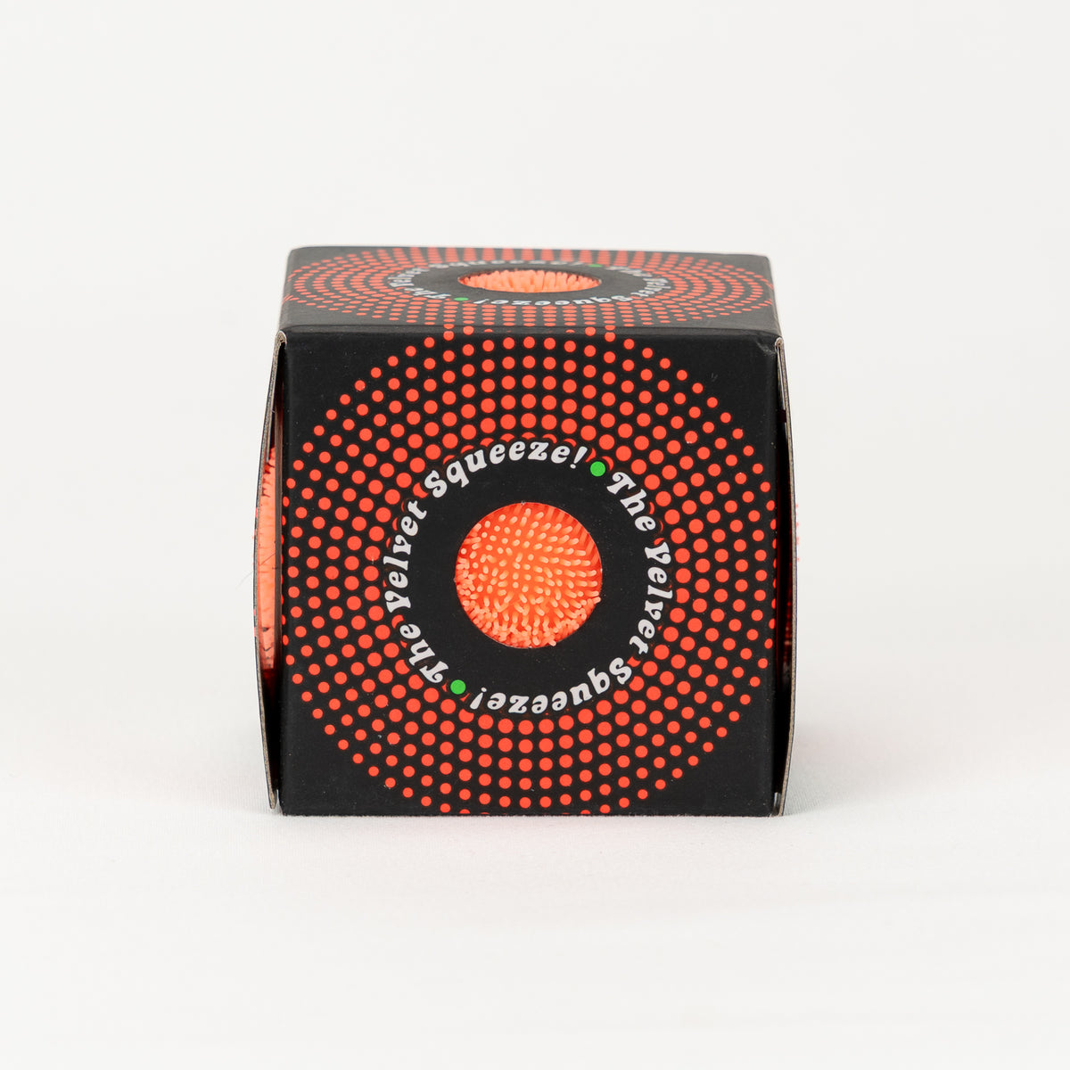 NeeDoh Fuzz Ball, opposite side of retail packaging.