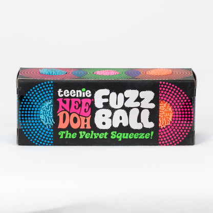 Teenie Fuzz Ball - 3 Pack — product and retail packaging; assortment example, color/style supplied based on availability