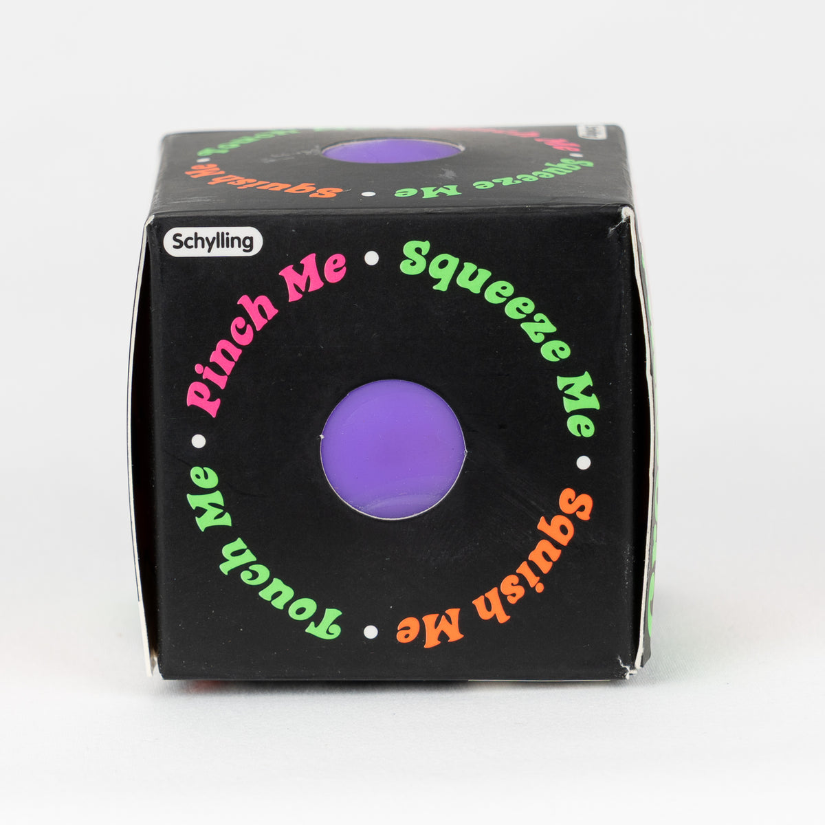 NeeDoh Groovy Glob Classic - Purple, side package window.