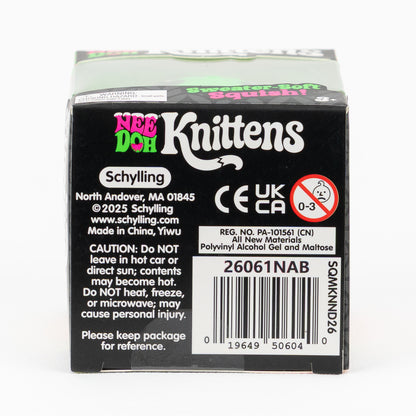 Knittens Sweater-soft Squish - Green — packaging details; assortment example, color/style supplied based on availability