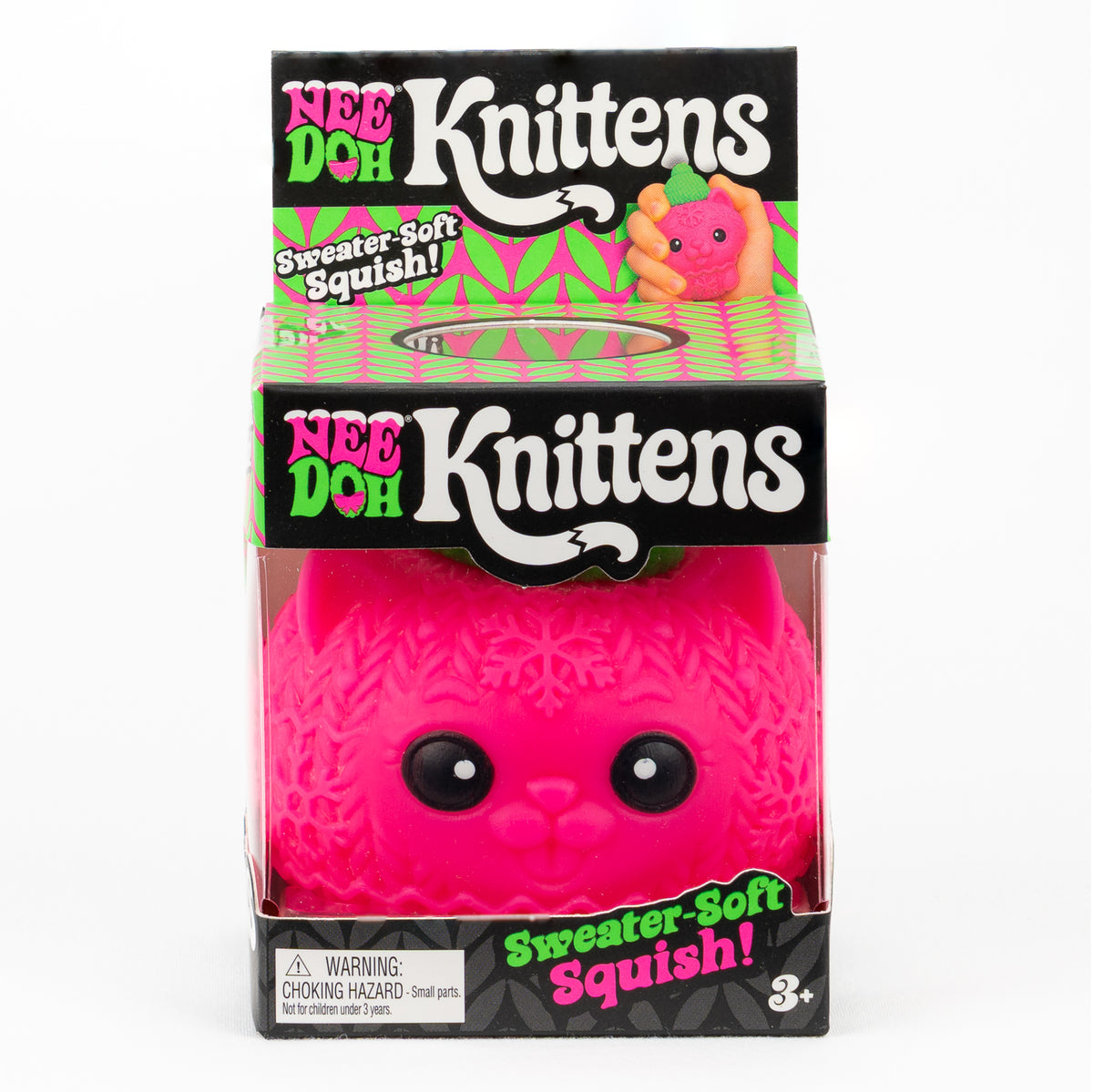 Knittens Sweater-Soft Squish - Pink — product and retail packaging; assortment example, color/style supplied based on availability