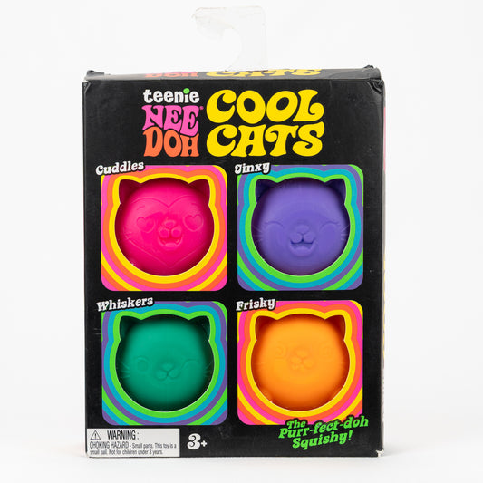 Teenie Cool Cats - 4 Pack — product and retail packaging; assortment example, color/style supplied based on availability