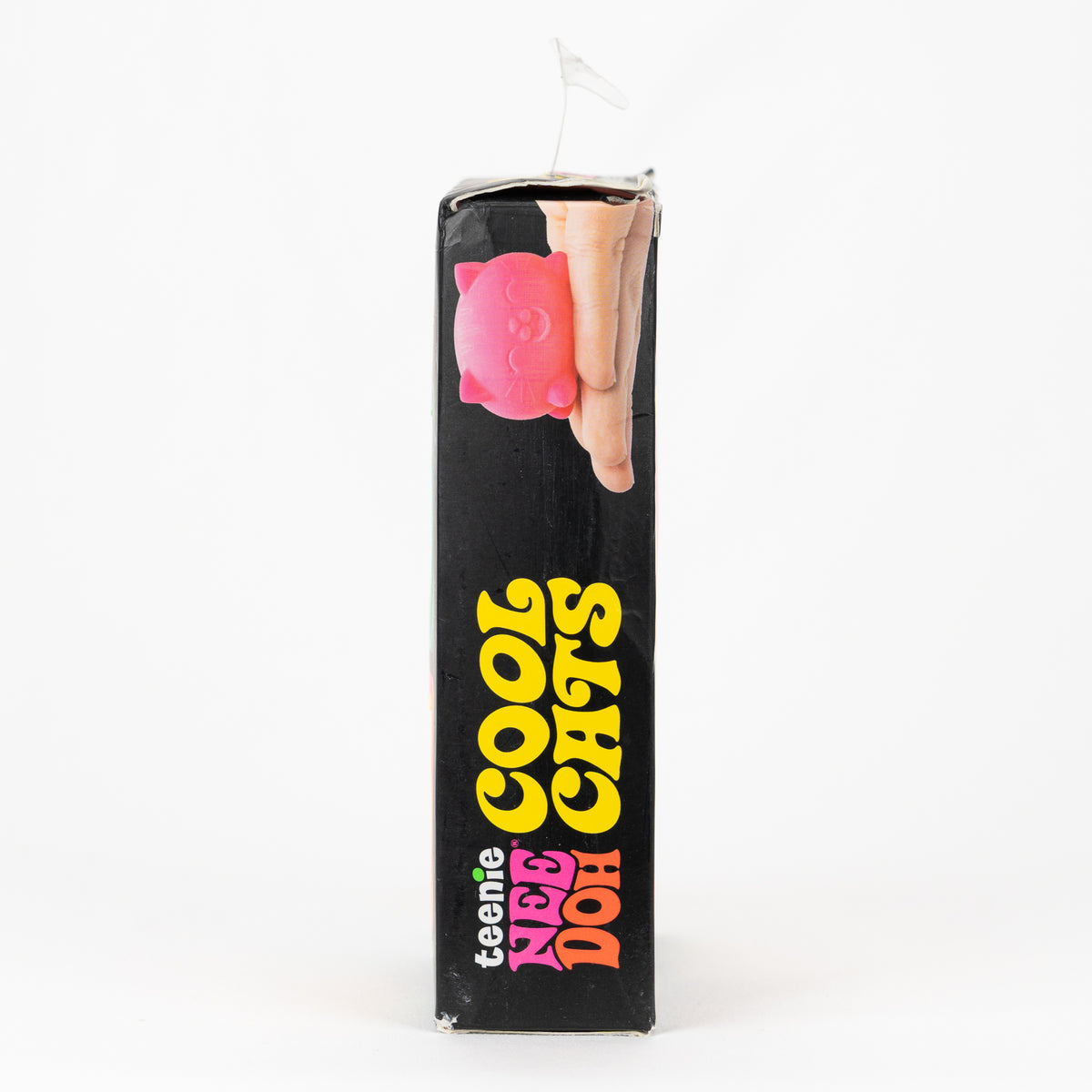 NeeDoh Teenie Cool Cats 4-Pack, opposite side panel of retail packaging.