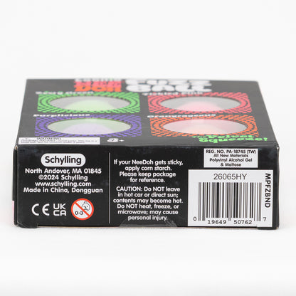 Teenie Fuzz Ball - 4 Pack — packaging details; assortment example, color/style supplied based on availability