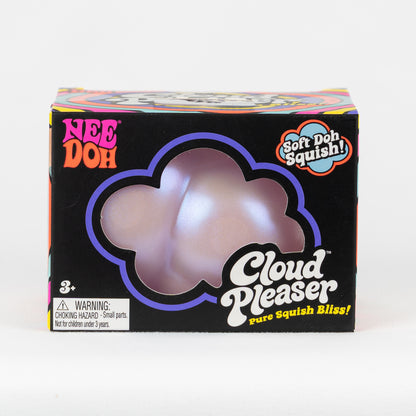 Cloud Pleaser — product and retail packaging; assortment example, color/style supplied based on availability