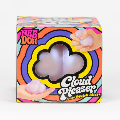 NeeDoh Cloud Pleaser, side panel of retail packaging.