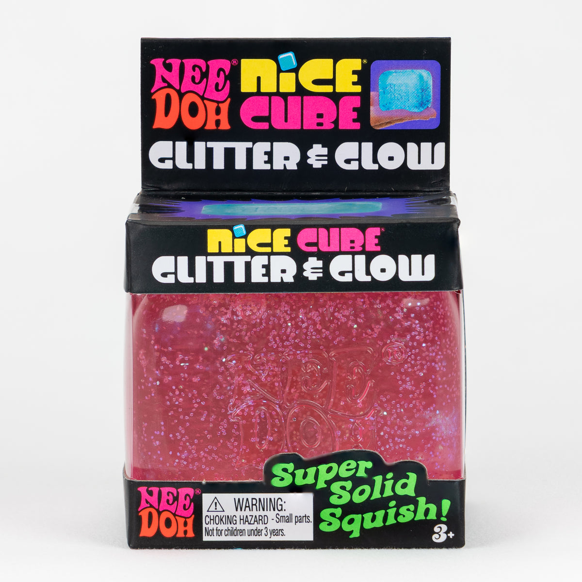 Nice Cube Glitter & Glow - Pink — product and retail packaging; assortment example, color/style supplied based on availability