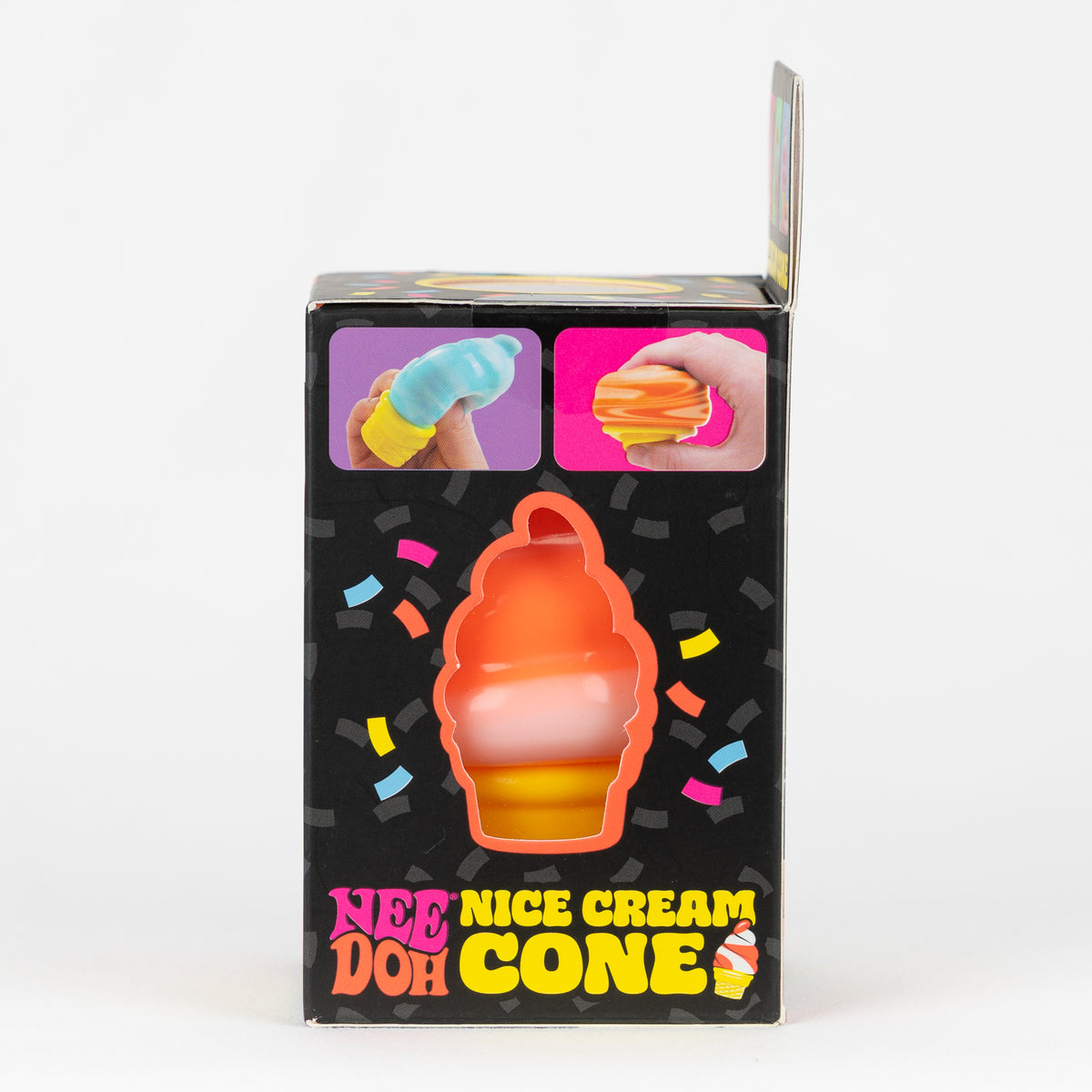 NeeDoh Nice Cream Cone, opposite side panel of retail packaging.