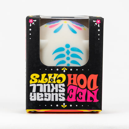 NeeDoh Sugar Skull Doh Cats, top panel of retail packaging.