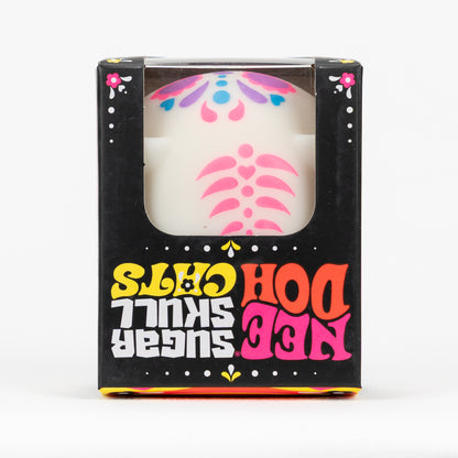 NeeDoh Sugar Skull Doh Cats, top panel of retail packaging.