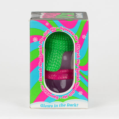 NeeDoh Polar Glow Penguin, side panel of retail packaging.