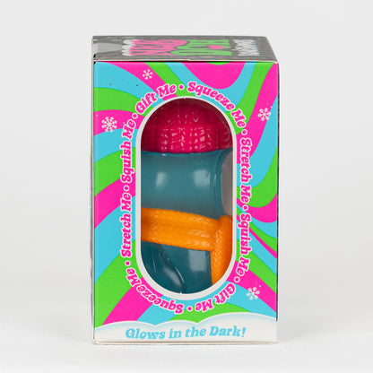 NeeDoh Polar Glow Penguin, side panel of retail packaging.