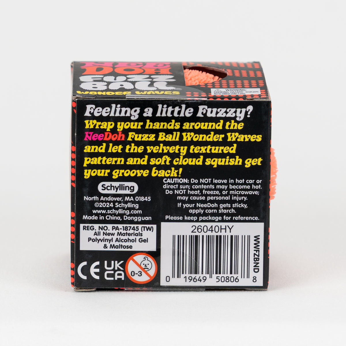 Fuzz Ball Wonder Waves - Orange — packaging details; assortment example, color/style supplied based on availability