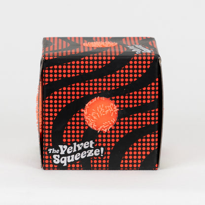 NeeDoh Fuzz Ball Wonder Waves - Orange, side package window.