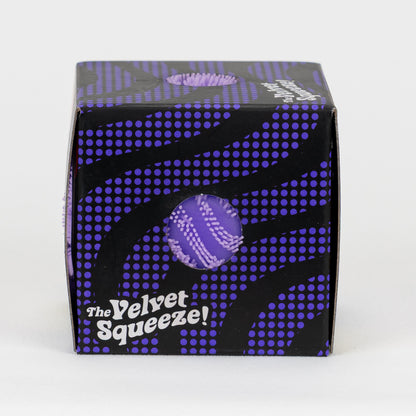NeeDoh Fuzz Ball Wonder Waves - Purple, side package window.