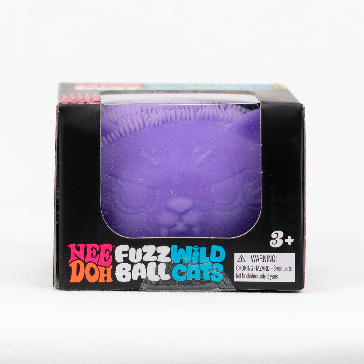 Fuzz Ball Wild Cats - Purple — product and retail packaging; assortment example, color/style supplied based on availability