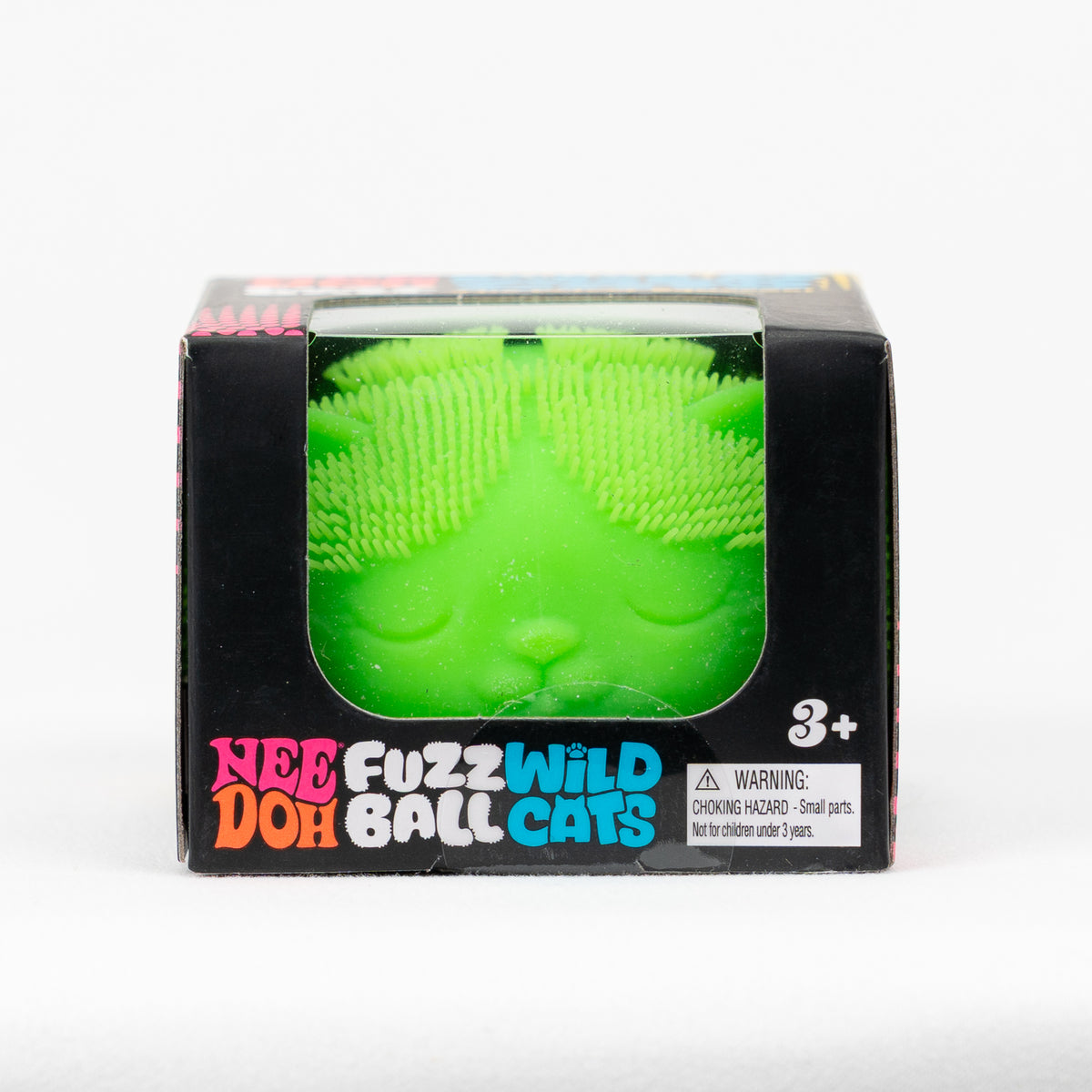 Fuzz Ball Wild Cats - Green — product and retail packaging; assortment example, color/style supplied based on availability