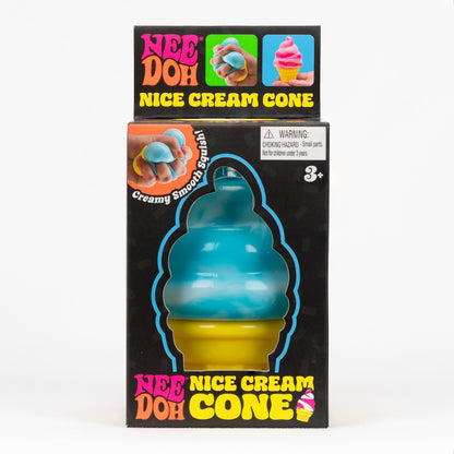 NeeDoh Nice Cream Cone - Blue, front of retail packaging.