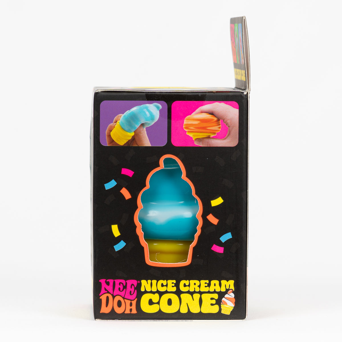 NeeDoh Nice Cream Cone, opposite side panel of retail packaging.