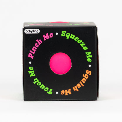 NeeDoh Groovy Glob Classic - Pink, side package window.