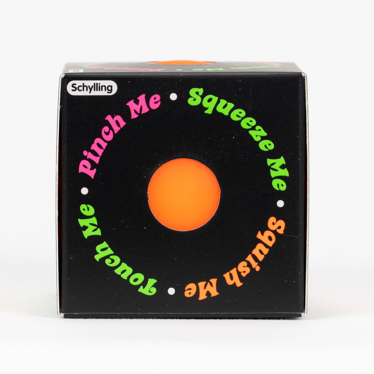 NeeDoh Groovy Glob Classic - Orange, side package window.