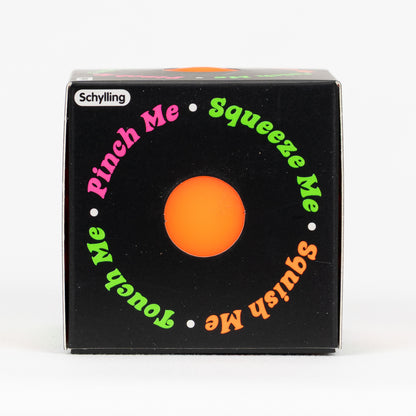 NeeDoh Groovy Glob Classic - Orange, side package window.