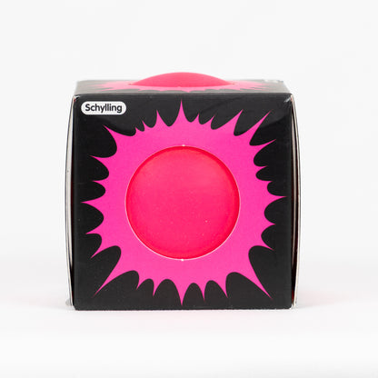NeeDoh Glow in the Dark - Pink, side package window.