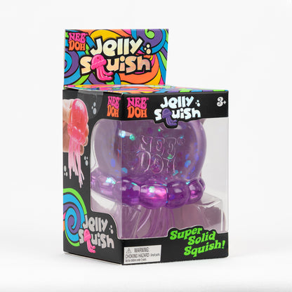 Jelly Squish Jellyfish - Purple — product and retail packaging; assortment example, color/style supplied based on availability