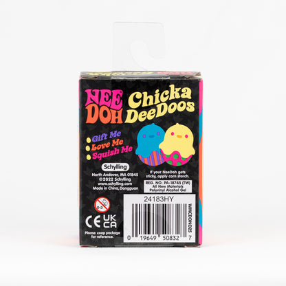 NeeDoh Chicka DeeDoos, back panel with product information.
