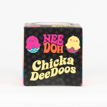 Chicka DeeDoos - Yellow Chick / Pink Egg — packaging details; assortment example, color/style supplied based on availability